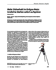 Mehr Sicherheit im Erdgas-Netz: Undichte Stellen sofort aufspüren