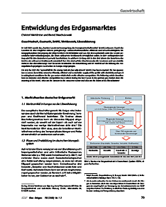Entwicklung des Erdgasmarktes