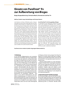 Einsatz von PuraTreat® R+ zur Aufbereitung von Biogas