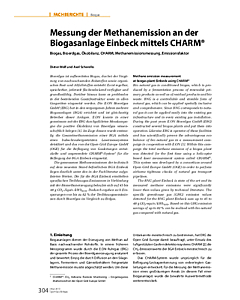 Messung der Methanemission an der Biogasanlage Einbeck mittels CHARM®