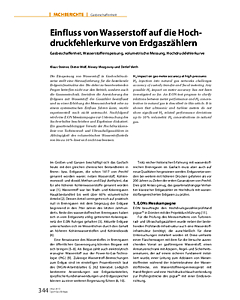 Einfluss von Wasserstoff auf die Hochdruckfehlerkurve von Erdgaszählern
