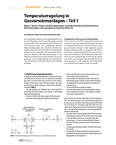Temperaturregelung in Gasvorwärmanlagen – Teil 1