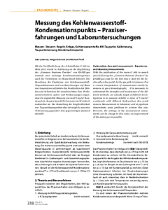 Messung des Kohlenwasserstoff-Kondensationspunkts – Praxiserfahrungen und Laboruntersuchungen