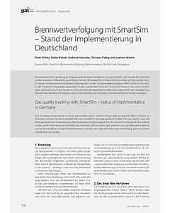 Brennwertverfolgung mit SmartSim – Stand der Implementierung in Deutschland