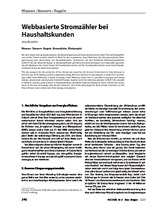 Webbasierte Stromzähler bei Haushaltskunden
