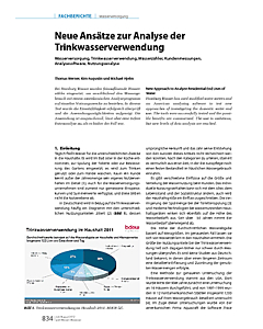 Neue Ansätze zur Analyse der ­Trink­wasserverwendung