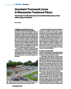 Zemdrain Formwork Liners in Wastewater Treatment Plants