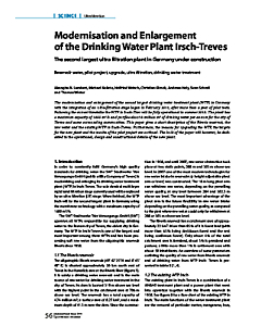Modernisation and Enlargement of the Drinking Water Plant Irsch-Treves