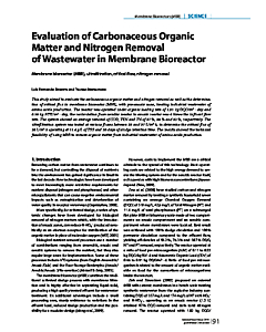 Evaluation of Carbonaceous Organic Matter and Nitrogen Removal of ­Wastewater in Membrane Bioreactor