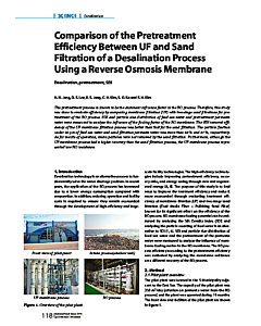 Comparison of the Pretreatment ­Efficiency Between UF and Sand ­Filtration of a Desalination Process Using a Reverse Osmosis Membrane