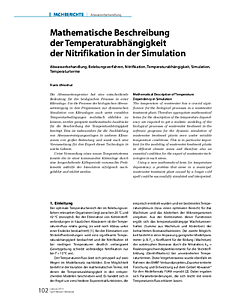 Mathematische Beschreibung der Temperaturabhängigkeit der Nitrifikation in der Simulation