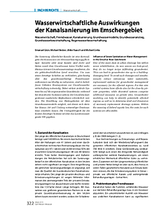 Wasserwirtschaftliche Auswirkungen der Kanalsanierung im Emschergebiet