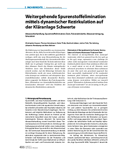 Weitergehende Spurenstoffelimination mittels dynamischer Rezirkulation auf der Kläranlage Schwerte