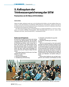5. Kolloquium der Trinkwasserspeicherung der SITW