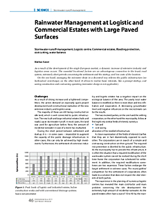 Rainwater Management at Logistic and Commercial Estates with Large Paved Surfaces