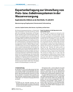 Expertenbefragung zur Umstellung von Preis- bzw. Gebührensystemen in der Wasserversorgung