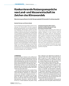 Konkurrierende Nutzungsansprüche von Land- und Wasserwirtschaft im Zeichen des Klimawandels