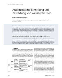 Automatisierte Ermittlung und Bewertung von Wasserverlusten
