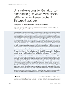 Umstrukturierung der Grundwasseranreicherung im Wasserwerk Neckartailfingen von offenen Becken in Sickerschlitzgräben
