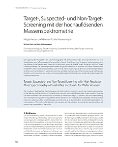 Target-, Suspected- und Non-Target-Screening mit der hochauflösenden Massenspektrometrie