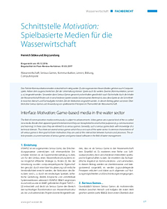 Schnittstelle Motivation: Spielbasierte Medien für die Wasserwirtschaft