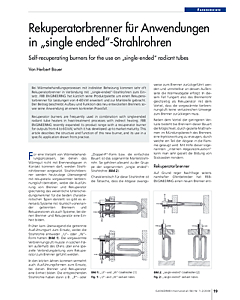 Rekuperatorbrenner für Anwendungen in "single ended"-Strahlrohren