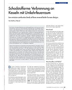 Schadstoffarme Verbrennung an Kesseln mit Umkehrfeuerraum