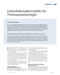 Instandhaltungskennzahlen für Thermoprozessanlagen