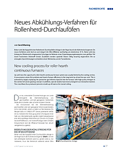 Neues Abkühlungs-Verfahren für Rollenherd-Durchlauföfen