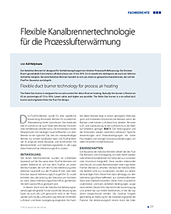 Flexible Kanalbrennertechnologie für die Prozesslufterwärmung