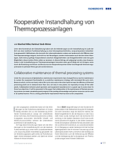 Kooperative Instandhaltung von Thermoprozessanlagen