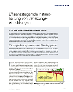Effizienzsteigernde Instandhaltung von Beheizungseinrichtungen