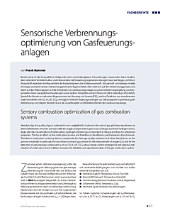 Sensorische Verbrennungsoptimierung von Gasfeuerungsanlagen
