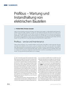 Profibus – Wartung und Instandhaltung von elektrischen Bauteilen