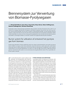 Brennersystem zur Verwertung von Biomasse-Pyrolysegasen