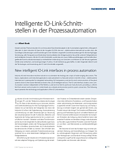 Intelligente IO-Link-Schnitt­stellen in der Prozessautomation