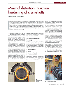 Minimal distortion induction hardening of crankshafts