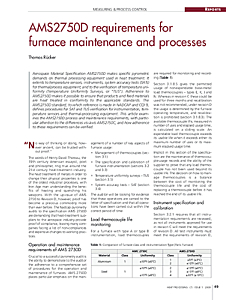 AMS2750D requirements for furnace maintenance and processes