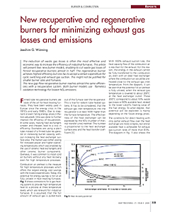 New recuperative and regenerative burners for minimizing exhaust gas losses and emissions