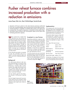 Pusher reheat furnace combines increased production with a reduction in emissions