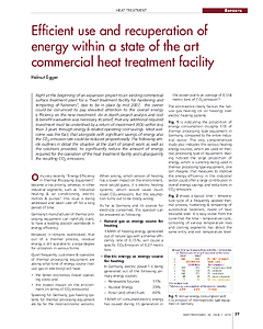 Efficient use and recuperation of energy within a state of the art commercial heat treatment facility