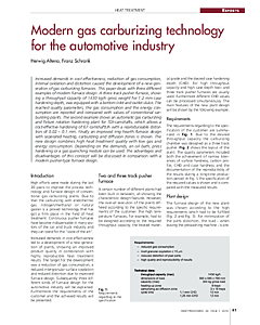Modern gas carburizing technology for the automotive industry