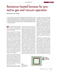 Resistance heated furnaces for protective gas and vacuum operation