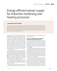 Energy-efficient power supply for induction hardening and heating processes