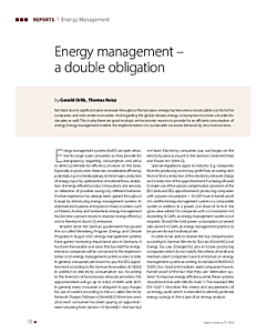Energy management – a double obligation