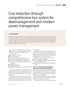 Cost reduction through comprehensive bus system for datamanagement and modern power management