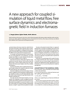 A new approach for coupled simulation of liquid metal flow, free surface dynamics and electromagnetic field in induction furnaces