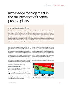 Knowledge management in the maintenance of thermal process plants