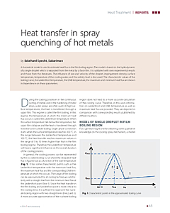 Heat transfer in spray quenching of hot metals