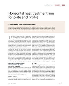 Horizontal heat treatment line for plate and profile
